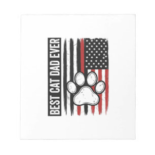 Best Cat Dad Ever Patriotic Paw Flag Design_1 Notepad