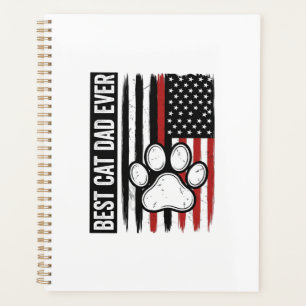 Best Cat Dad Ever Patriotic Paw Flag Design_1 Planner