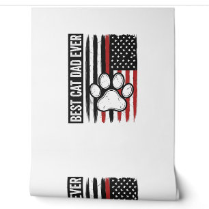 Best Cat Dad Ever Patriotic Paw Flag Design_1 Wallpaper