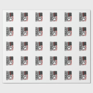 Best Cat Dad Ever Patriotic Paw Flag Design_1 Wrapping Paper