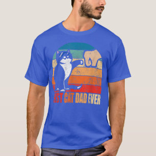 Best Cat Dad Ever Paw Fist Bump Funny Fathers Day T-Shirt