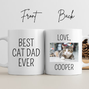 Best Cat Dad Ever Personalised Photo Cat Lovers Coffee Mug