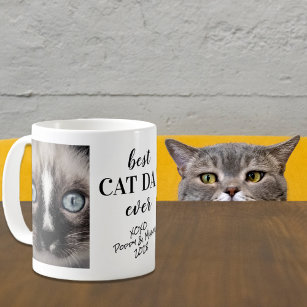 Best Cat Dad Ever Personalised Photos Coffee Mug