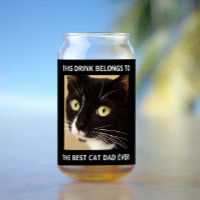 Best Cat Dad Ever Photo Black