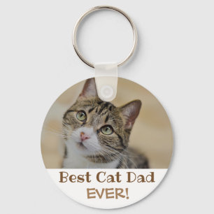 Best Cat Dad Ever Photo Key Ring