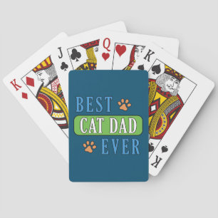Best Cat Dad Ever   Playing Cards