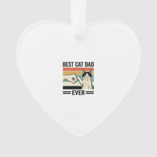 Best Cat Dad Ever Retro Cat Fist Bump Shirt_1 Ornament