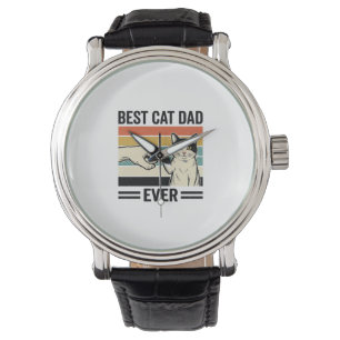 Best Cat Dad Ever Retro Cat Fist Bump Shirt_1 Watch