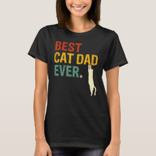 Best Cat Dad Ever Retro Vintage Daddy Cat T-Shirt