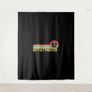 Best Cat Dad Ever Shirt Cat Lovers Cat Dad Fabulou Tapestry