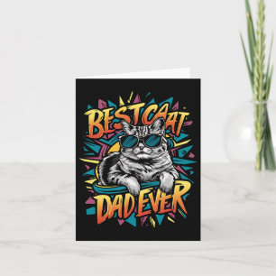 Best Cat Dad Ever Shirt Dad Fathers Day Shirt Card