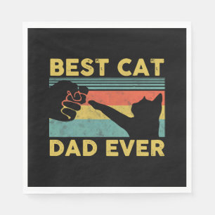 Best Cat Dad Ever tee Funny Cat Daddy Father s Day Napkin