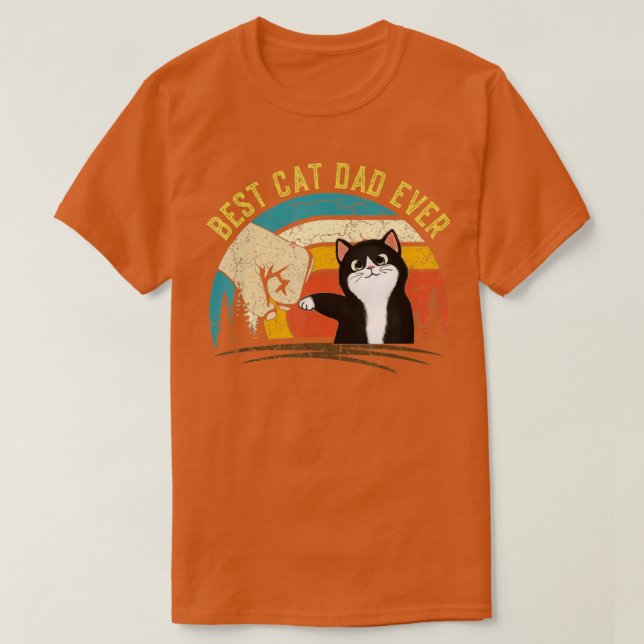 Best Cat Dad Ever tee Funny Cat Daddy Fathers Day  (Design Front)