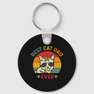 Best Cat Dad Ever Tee Funny Cat Daddy Father's Day Key Ring