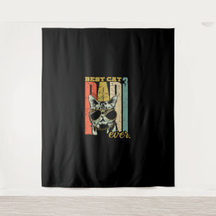 Best Cat Dad ever three cats triple cat dad Tapestry