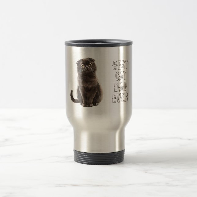 Best Cat Dad Ever Travel Mug (Center)