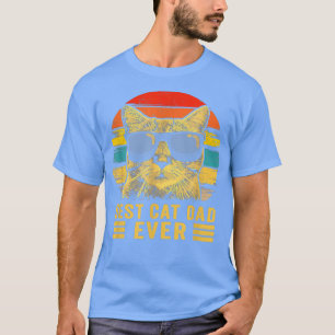 Best Cat Dad Ever Vintage Bump Fit Father's Day T-Shirt