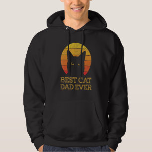 Best Cat Dad Ever Vintage  Cat Daddy Happy Fathers Hoodie