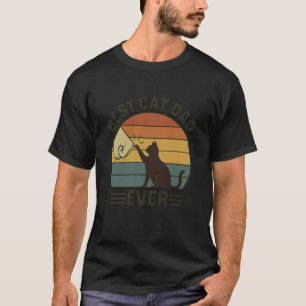 Best Cat Dad Ever Vintage Cat Daddy Paw Fist Bump  T-Shirt