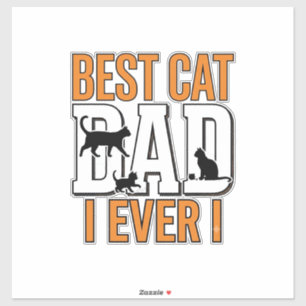 Best Cat Dad Ever Vintage Cat Father Shirt Design_