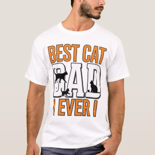 Best Cat Dad Ever Vintage Cat Father Shirt Design_