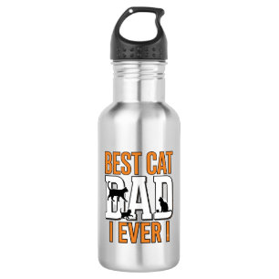 Best Cat Dad Ever Vintage Cat Father Shirt Design_ 532 Ml Water Bottle