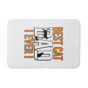 Best Cat Dad Ever Vintage Cat Father Shirt Design_ Bath Mat