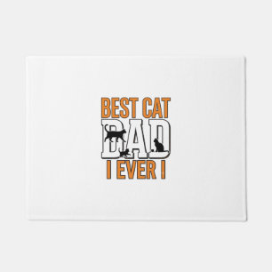 Best Cat Dad Ever Vintage Cat Father Shirt Design_ Doormat