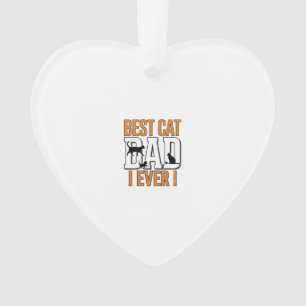 Best Cat Dad Ever Vintage Cat Father Shirt Design_ Ornament