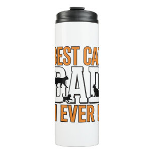 Best Cat Dad Ever Vintage Cat Father Shirt Design_ Thermal Tumbler