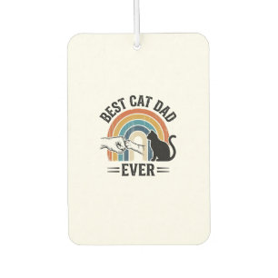 Best Cat Dad Ever Vintage Cat Lover Design_1 Car Air Freshener