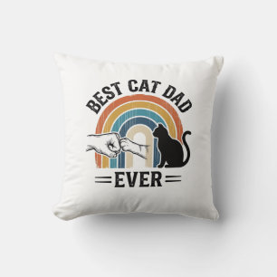 Best Cat Dad Ever Vintage Cat Lover Design_1 Cushion