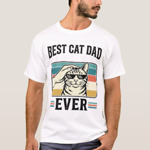 Best Cat Dad Ever Vintage Cat Lover Design_1 T-Shirt