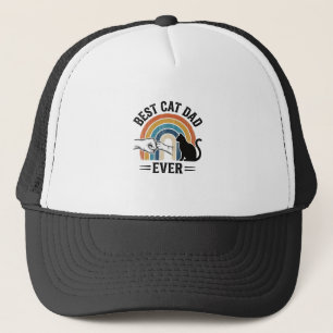 Best Cat Dad Ever Vintage Cat Lover Design_1 Trucker Hat