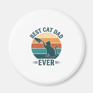 Best Cat Dad Ever Vintage Cat Shirt Design_1 Magnet