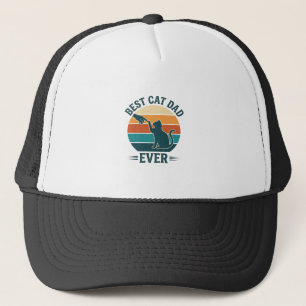 Best Cat Dad Ever Vintage Cat Shirt Design_1 Trucker Hat