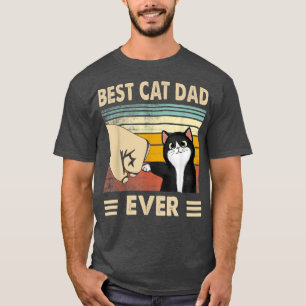Best Cat Dad Ever Vintage Men Bump Fit Cat lovers T-Shirt