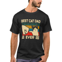 Best Cat Dad Ever Vintage Men Bump Fit Fathers Day