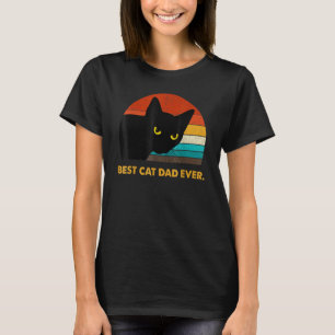 Best Cat Dad Ever Vintage Mens Black Cat Daddy Te T-Shirt