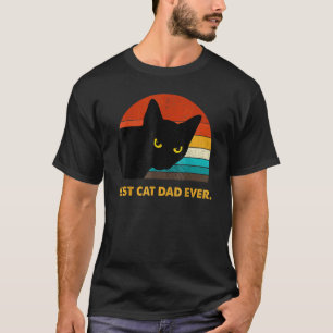 Best Cat Dad Ever Vintage Mens Black Cat Daddy Te T-Shirt