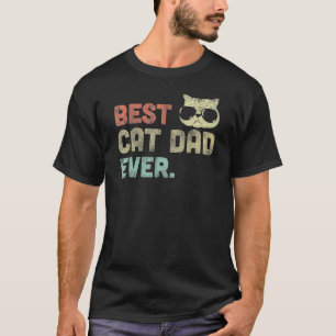 Best Cat Dad Ever Vintage Retro Cat Daddy Cat Fath T-Shirt