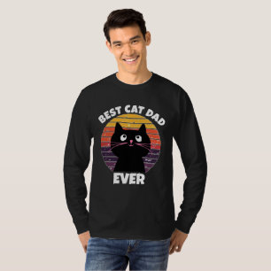 BEST CAT DAD EVER VINTAGE RETRO CIRCLE T-Shirts