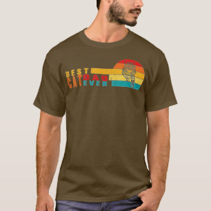 Best Cat Dad Ever Vintage Retro Papa Birthday Fath T-Shirt