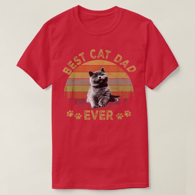 Best Cat Dad EverFunny Cat Daddy Father Day 2022  T-Shirt (Design Front)