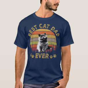 Best Cat Dad EverFunny Cat Daddy Father Day 2022 T-Shirt