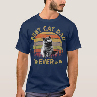Best Cat Dad EverFunny Cat Daddy Father Day 2022  T-Shirt