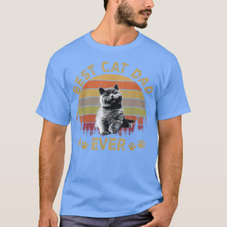 Best Cat Dad EverFunny Cat Daddy Father Day 2022  T-Shirt
