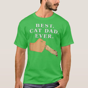 Best Cat Dad  Father & Kitty Paw Fist Bump Tee 