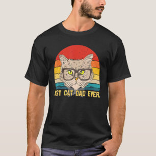 Best Cat Dad Fathers Day Men Daddy Papa Cat With S T-Shirt