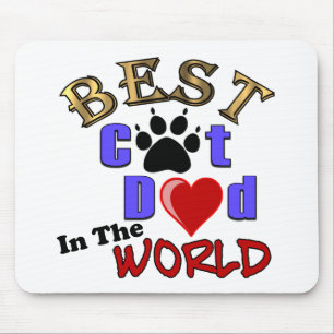 Best Cat Dad In The World for Father's Day Mouse Mat